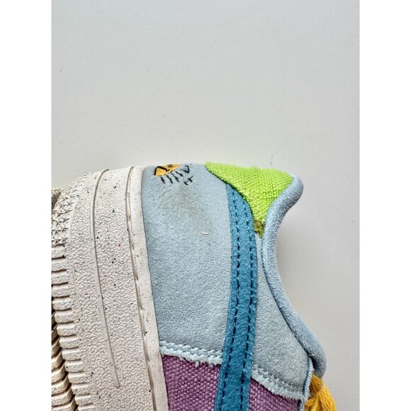 Kids' NIKE Air Force 1 Low 07 LV8 Next Nature 'Sun Club Multi' Sneakers, Size 3Y - Picture 11 of 15